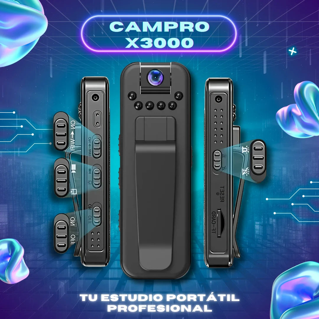 CamPro | Cámara Discreta 180° HD 1080P con Sonido Nítido