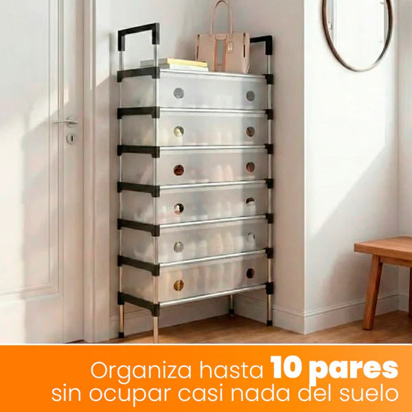 SmartOrganizer | Zapatero de 5 Estantes en Acero Inoxidable Antióxido